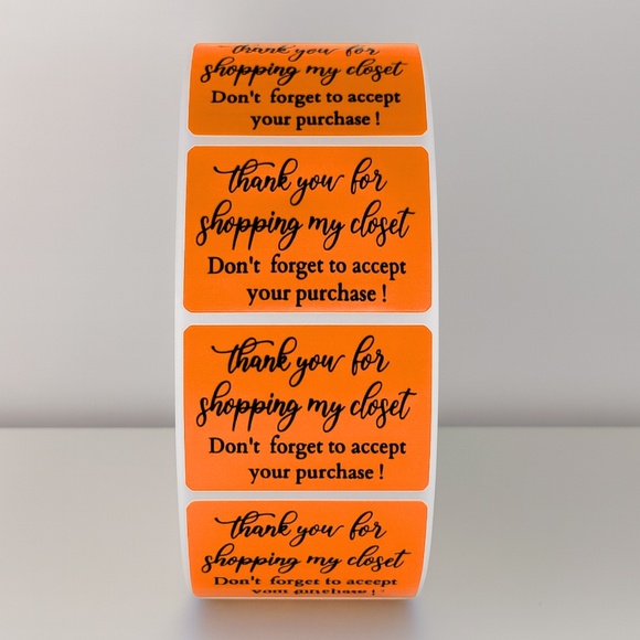Thank You For Shopping My Closet Stickers Poshmark Labels - Picture 8 of 11